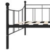 vidaXL DayBed Frame without Mattress Black Metal 90x200 cm