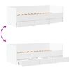vidaXL Daybed with Drawers without Mattress White 100x200 cm