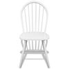 vidaXL Dining Chairs 6 pcs White Solid Rubber Wood