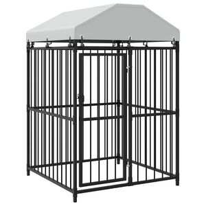 vidaXL Outdoor Dog Kennel with Roof 120x120x150 cm