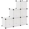 vidaXL Storage Cube Organiser with 6 Cubes Transparent PP