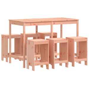 vidaXL 7 Piece Garden Bar Set Solid Wood Douglas