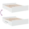 vidaXL Bed Frame with Drawers without Mattress White 160x200 cm