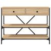 vidaXL Console Table with Drawers and Shelves Sonoma Oak Engineered Wood