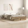 vidaXL Bed Frame with Drawer Artisan Oak 160 x 200 cm Engineered Wood