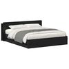 vidaXL Bed Frame with Storage and Headboard Black 180 x 200 cm