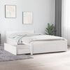 vidaXL Bed Frame without Mattress with Drawers White 100x200 cm (815035+814990)