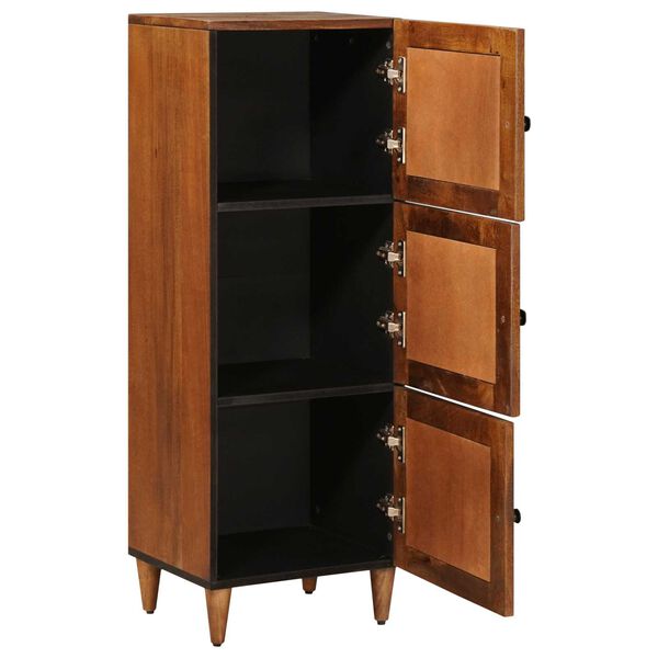 vidaXL Highboard with Storage Walnut 40 x 33 x 110 cm Solid Mango Wood