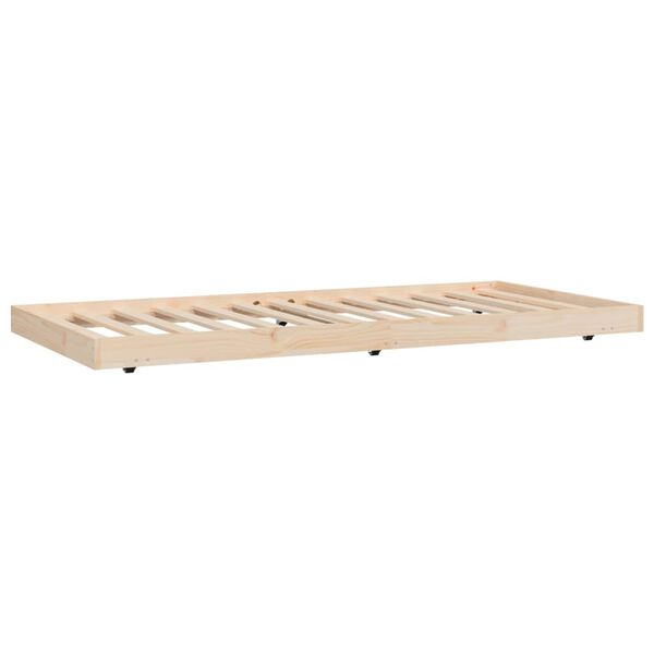 vidaXL Bed Frame without Mattress 75x190 cm Small Single Solid Wood Pine