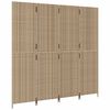 vidaXL Room Divider 4 Panels Beige Poly Rattan