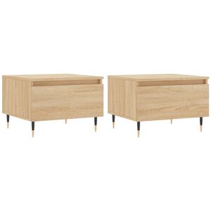 vidaXL Coffee Tables 2 pcs Sonoma Oak 50x46x35 cm Engineered Wood