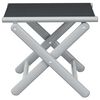 vidaXL Folding Footrest Black and Silver Textilene and Aluminium