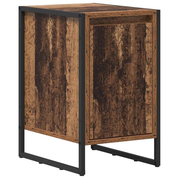 vidaXL Bedside Table Old Wood 39.5 x 30 x 50 cm Engineered Wood