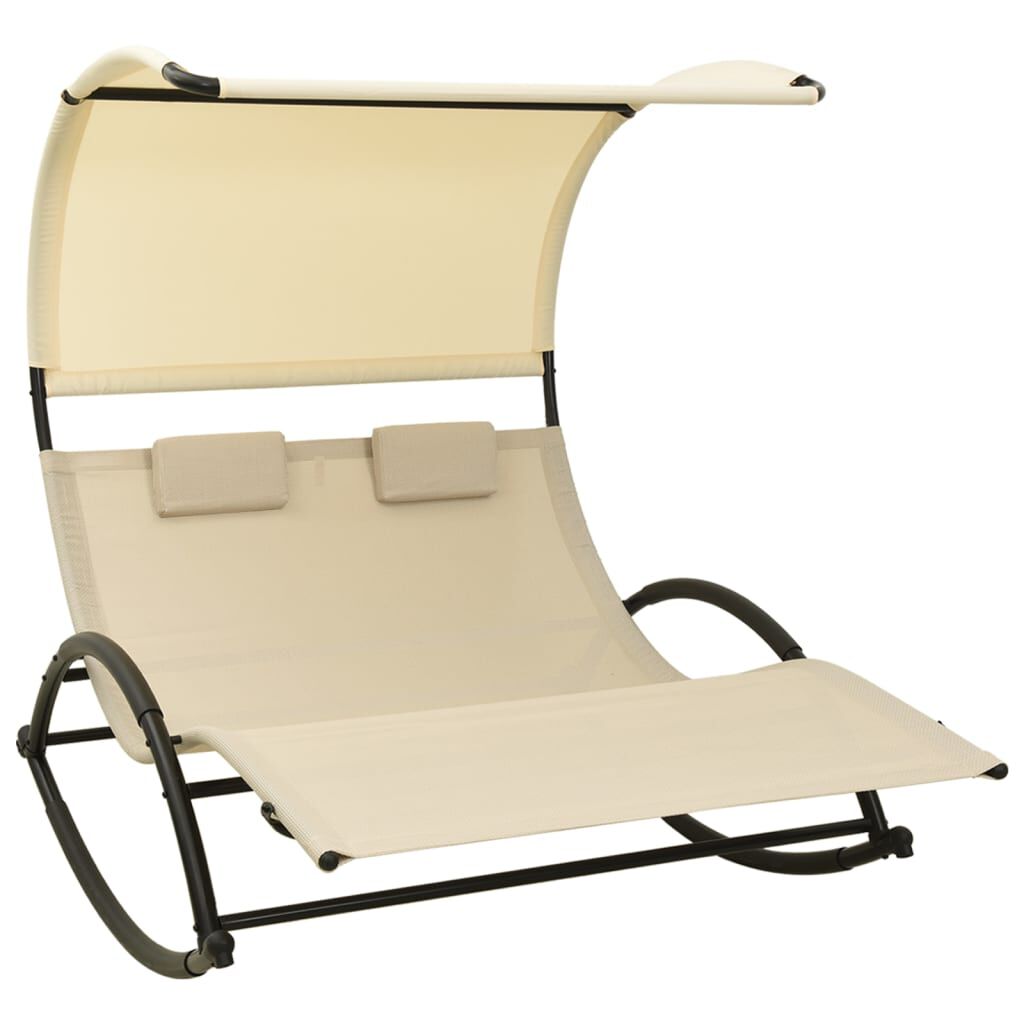 Swinging sun outlet lounger with canopy