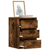 vidaXL Corner Chest of Drawers Smoked Oak 40x41x58 cm Engineered Wood