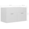 vidaXL 2 Piece Bathroom Furniture Set High Gloss White Engineered Wood