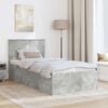 vidaXL Bed Frame Concrete Grey 75 x 190 cm Engineered Wood