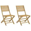 vidaXL Folding Chairs 2 pcs 48,5x61,5x87 cm Solid Wood Acacia