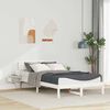 vidaXL Bed Frame with Headboard White 140 x 200 cm Solid Pine Wood