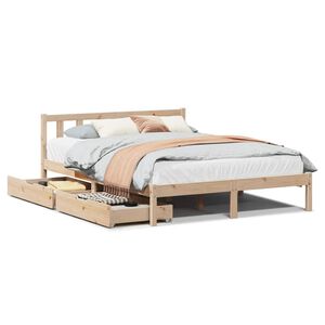 vidaXL Bed Frame without Mattress 160x200 cm Solid Wood Pine