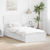vidaXL Storage Bed with Headboard White 90 x 190 cm Engineered Wood
