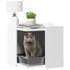 vidaXL Cat Litter Box Enclosure White 53x53x51 cm Engineered Wood