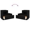 vidaXL Bedside Cabinets 2 pcs Black 60x34x51 cm Solid Wood Pine