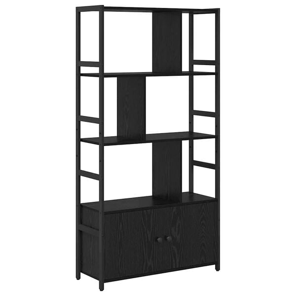 vidaXL Bookshelf Black Oak 80 x 30 x 155.5 cm Engineered Wood