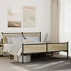 vidaXL Metal Bed Frame without Mattress Sonoma Oak 180x200 cm Super King