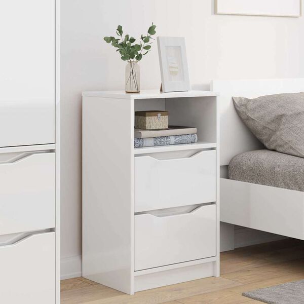 vidaXL Bedside Tables 2 pcs High Gloss White 40 x 30 x 467 cm