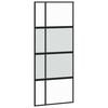 vidaXL Sliding Door with Hardware Set Black 90x205 cm Tempered Glass