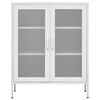 vidaXL Storage Cabinet White 80x35x101.5 cm Steel