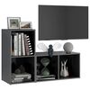 vidaXL TV Cabinets 2 pcs High Gloss Grey 72x35x36.5 cm Engineered Wood