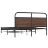 vidaXL Metal Bed Frame without Mattress Brown Oak 160x200 cm
