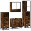 vidaXL 4&nbsp;Piece Bathroom Furniture Set&nbsp;Smoked Oak Engineered Wood