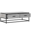 vidaXL Coffee Table Grey Sonoma 100x50x35 cm Engineered Wood and Metal