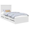 vidaXL Bed Frame with Drawer White 100 x 200 cm Engineer Wood