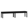 vidaXL 2-Seater Garden Bench Black 203.5x44x45 cm Solid Wood Pine