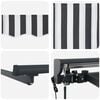 vidaXL Electric Retractable Awning Anthracite and White 2.5 x 2 m