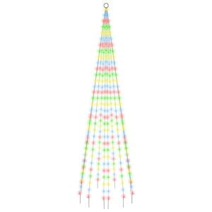 vidaXL Christmas Tree on Flagpole Colourful 310 LEDs 300 cm