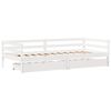 vidaXL Daybed with Drawers without Mattress White 90x200 cm Solid Wood