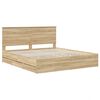 vidaXL Bed Frame with Drawer Sonoma Oak 180 x 200 cm Engineer Wood