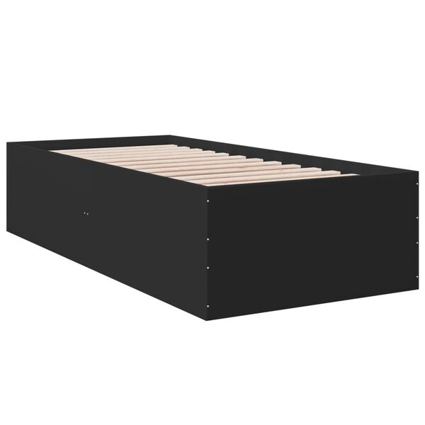 vidaXL Bed Frame without Mattress Black 100x200 cm