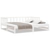 vidaXL Day Bed with Trundle without Mattress White 90x200 cm Solid Wood