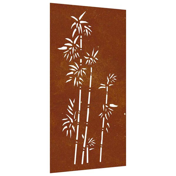 vidaXL Garden Wall Decoration 105x55 cm Corten Steel Bamboo Design