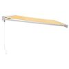 vidaXL Retractable Awning Yellow and White 4x3 m Fabric and Aluminium