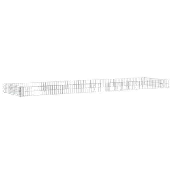 vidaXL Gabion Raised Bed Galvanised Steel 400x100x20 cm