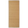 Rectangular Brown Bamboo Rug 80 x 300 cm