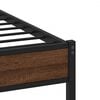 vidaXL Metal Bed Frame without Mattress Brown Oak 100x190 cm