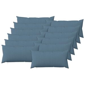 vidaXL Cushion Cover 12 pcs HEERLEN Jeans Blue 40 x 80 cm Fabric